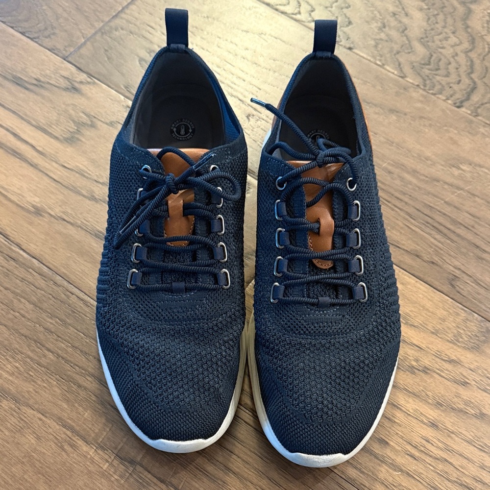 Johnston & Murphy Dark Blue Knit Sneakers